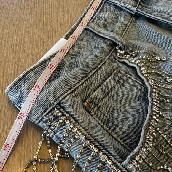 RUE21 EMBELLISHED BLING RHINESTONE SHORTS - Picture 10 of 13